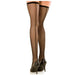 Rene Rofe Fishnet Thigh High Stockings Back Seams Black O/S | SexToy.com