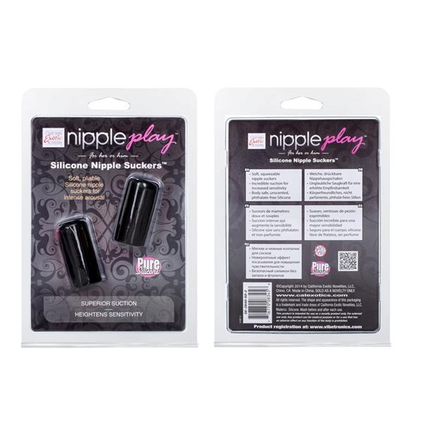 Nipple Play Silicone Nipple Suckers Black | SexToy.com