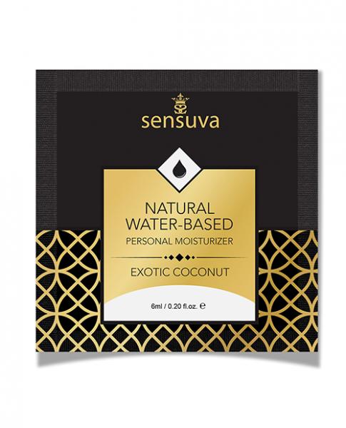 Sensuva Natural Water Based Personal Moisturizer Single Use Packet - 6 Ml Exotic Coconut | SexToy.com
