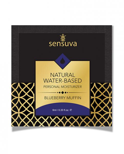 Sensuva Natural Water Based Personal Moisturizer Single Use Packet  - 6 Ml Blueberry Muffin | SexToy.com