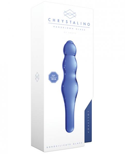 Chrystalino Lollypop Blue Glass Wand | SexToy.com