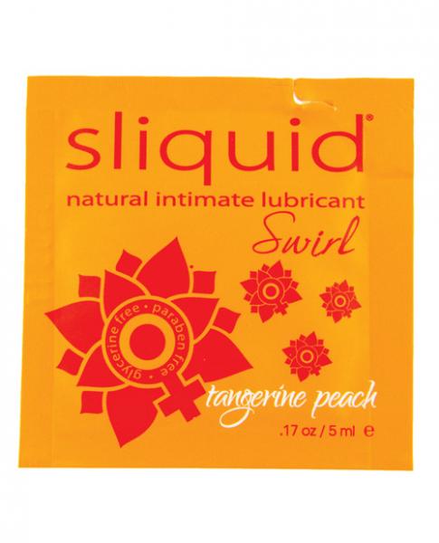 Sliquid Naturals Swirl Lubricant Pillow - .17 Oz Peach | SexToy.com