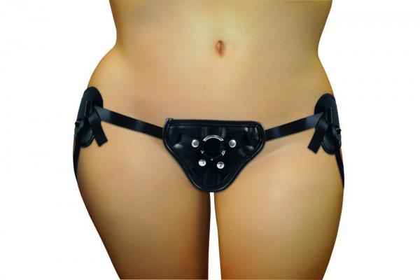 Plus Size PVC Corsette Adjustable Strap On Black Size 12 to 30 | SexToy.com