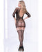 Seamless Floral Pattern Bodystocking Dress Black O/S | SexToy.com
