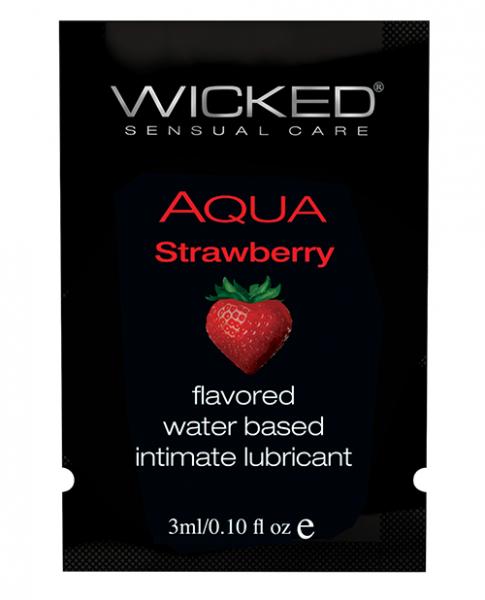 Wicked Aqua Water Based Lubricant Strawberry .1oz