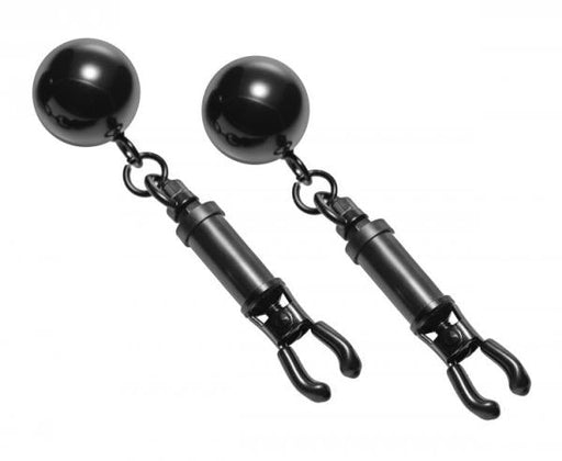 Black Bomber Nipple Clamps Ball Weights | SexToy.com