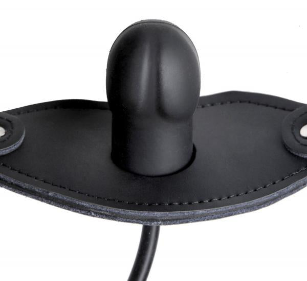 Silencer Inflatable Locking Silicone Penis Gag Black | SexToy.com