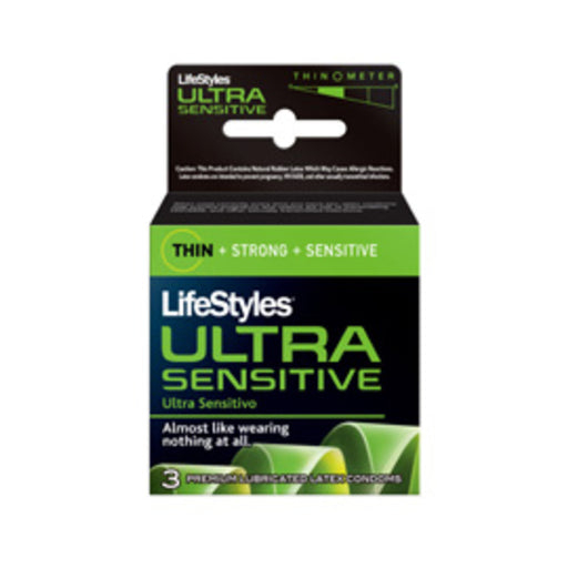 Lifestyles Condom Ultra Sensitive Lubricated 3 Pack | SexToy.com