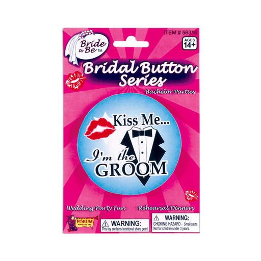 'kiss Me...i'm The Groom' Button | SexToy.com