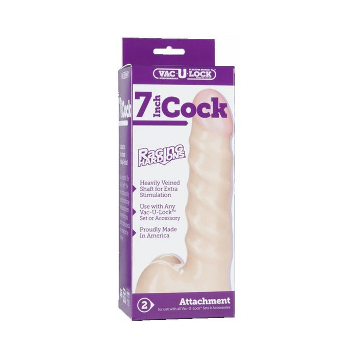 Vac-U-Lock 7" Raging Hard-Ons Cock - Beige | SexToy.com