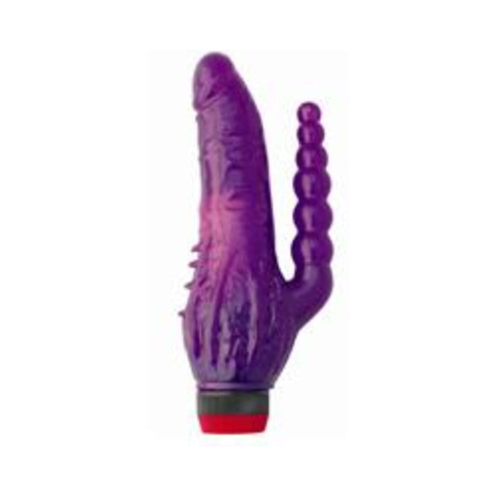 Jelly Caribbean Tango Double Dong Purple Vibrator | SexToy.com