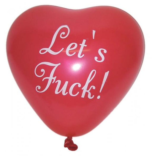 X-Rated Valentine Heart Balloons Red 8 Per Pack | SexToy.com