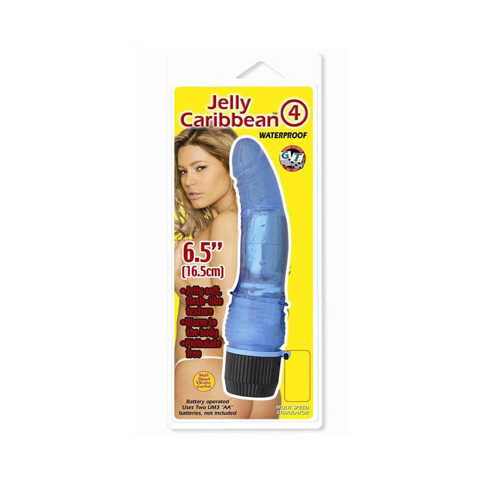 Jelly Caribbean #4 Waterproof Vibrator - Blue | SexToy.com