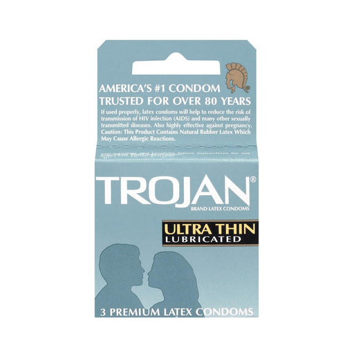 Trojan Condoms Sensitive Ultra Thin Lubricated 3 Pack | SexToy.com