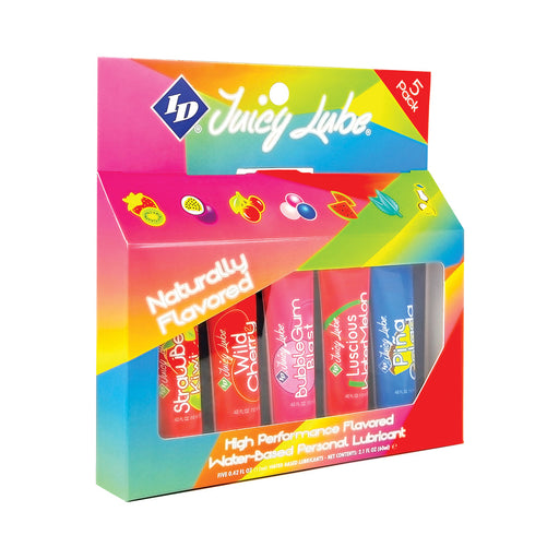 ID Juicy Lube Assorted Flavored Personal Lubricant 5 Pack Tubes | SexToy.com