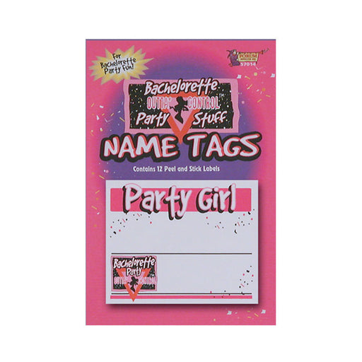 Bachelorette Name Tag Stickers (12) | SexToy.com