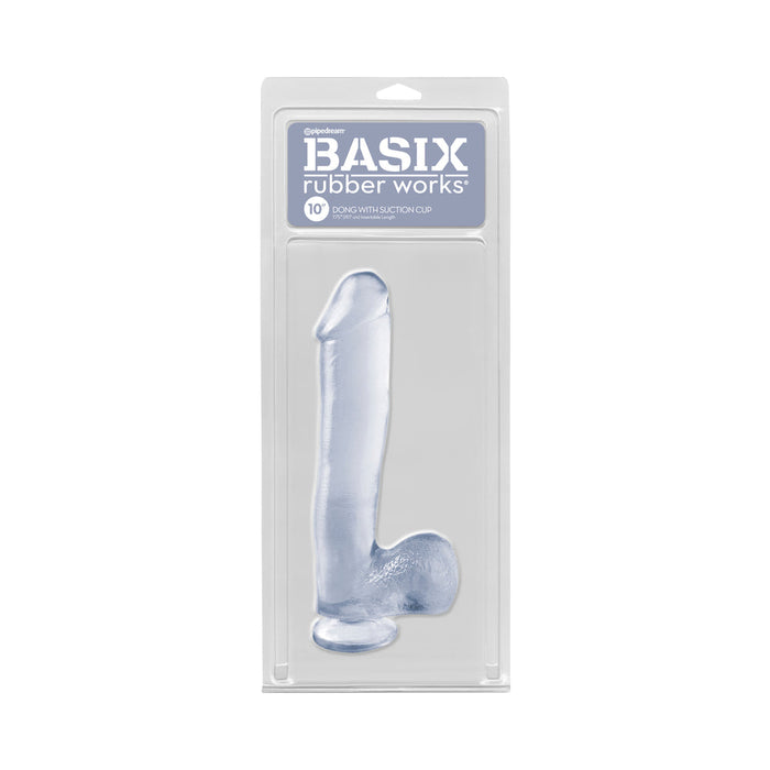 Basix Dong Suction Cup 10 Inch Clear | SexToy.com