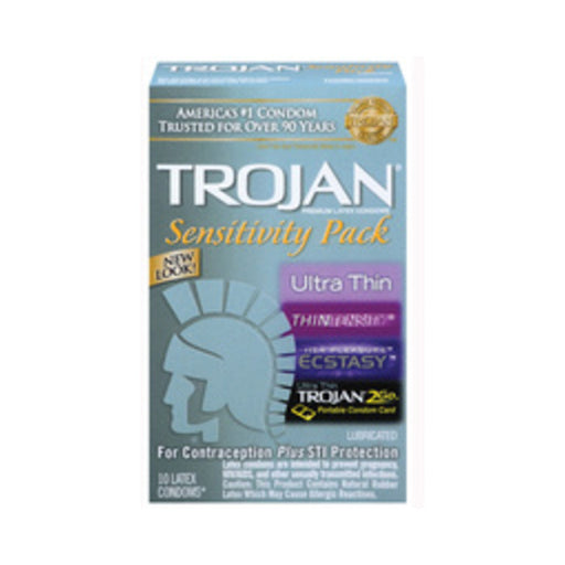 Trojan Sensitivity Latex Condoms Variety Pack 10 Count | SexToy.com