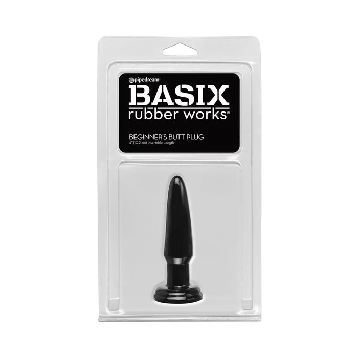 Basix Rubber Beginners Butt Plug Black | SexToy.com