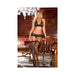 2pc Lace & Mesh Bra & Garter G String Set Black M/l | SexToy.com