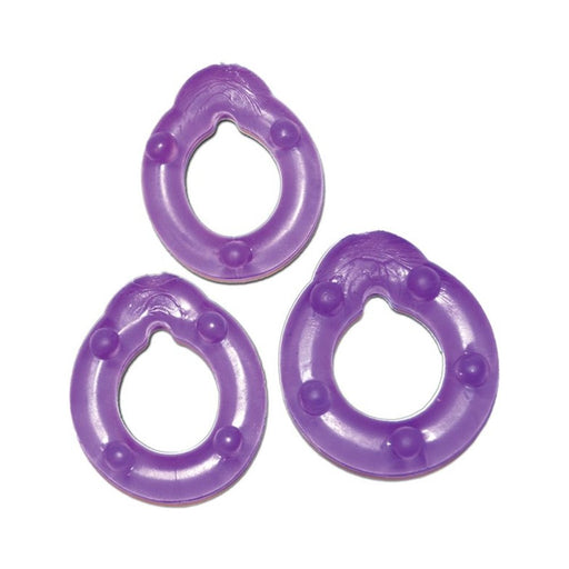 All American Triple Rings (Clear/Purple) | SexToy.com