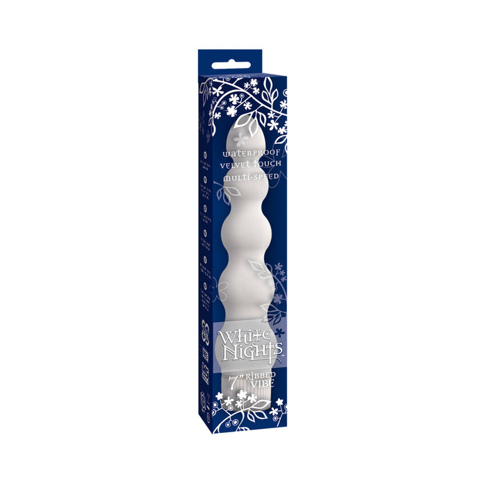 White Nights 7 inches Ribbed Vibrator | SexToy.com