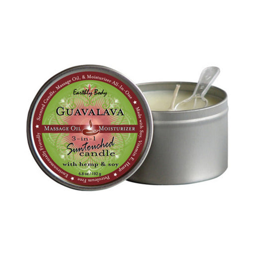 3 In 1 Round Massage Oil Candle Guavalava 6oz | SexToy.com