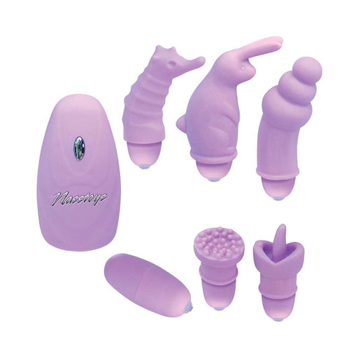 Elite Collection Vibrating Bullet 5 Changeable Sleeves - Purple | SexToy.com