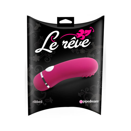 Le Reve Ribbed Dark Pink 3 Speed Massager | SexToy.com