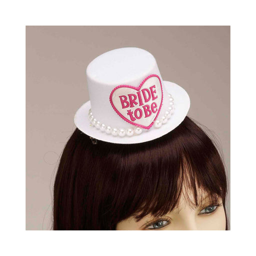 Bride To Be Mini Hat Hair clip Wht | SexToy.com