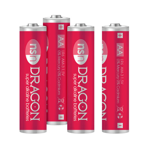 Dragon Alkaline Batteries 4 Pack AA | SexToy.com