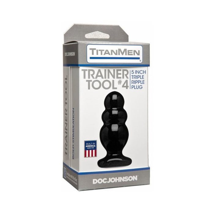 Titanmen Trainer Tool 4 Black Butt Plug | SexToy.com