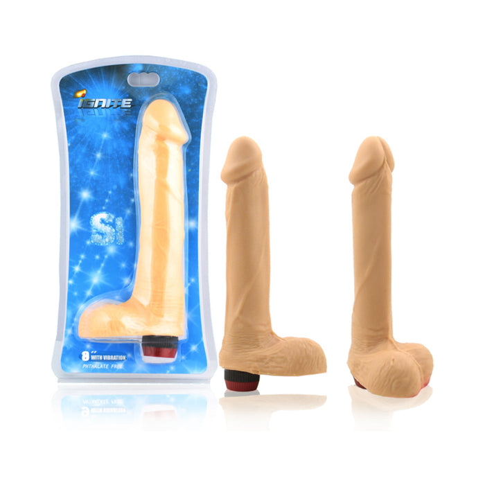 Si 8in Cock W/balls & Vibration | SexToy.com