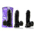 8 inches Thick Cock Balls & Suction Black Dildo | SexToy.com