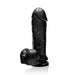 8 inches Thick Cock Balls & Suction Black Dildo | SexToy.com