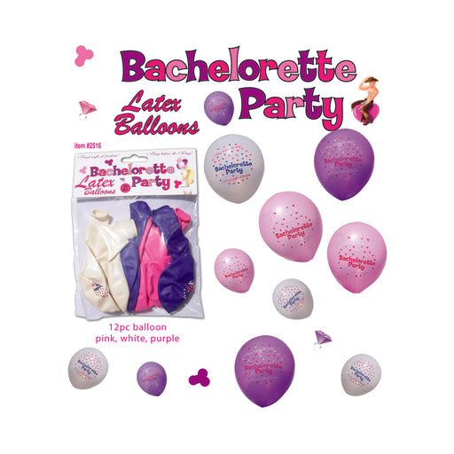 Bachelorette Party Balloons (12pc) Asst, | SexToy.com