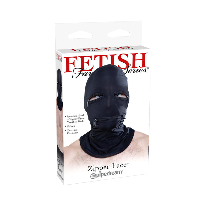Fetish Fantasy Black Zipper Face Hood O/S | SexToy.com
