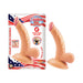 All American 4 inches Curved Dong with Balls Beige | SexToy.com