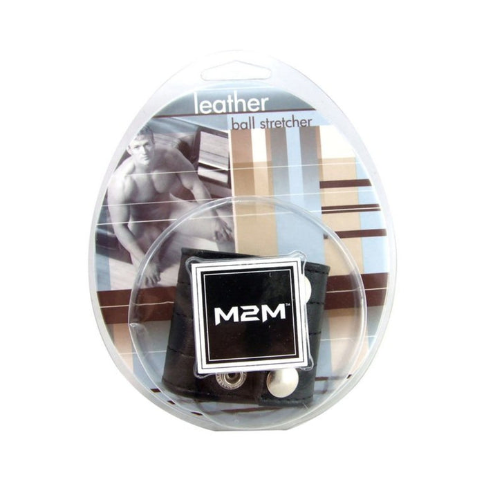 M2M Ball Stretcher Leather 2 inches Black | SexToy.com