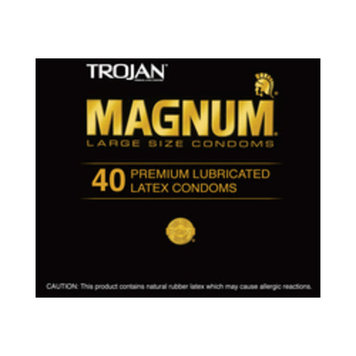 Trojan Magnum Large Size Latex Condoms 40 Pieces Canister | SexToy.com
