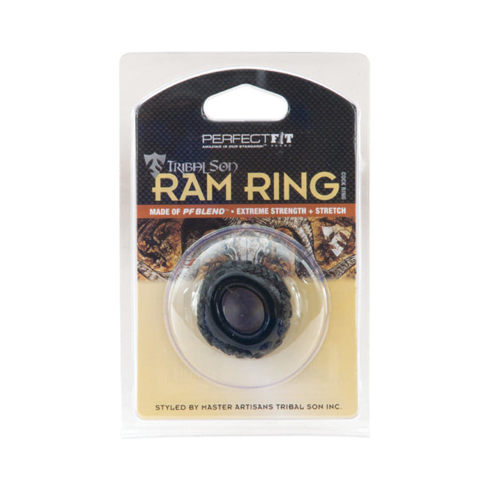 Tribal Son Ram Ring  - Black | SexToy.com