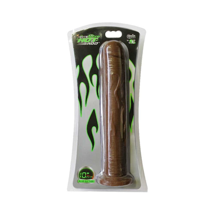 SI 10In Hot Rod w/Suction Cup Brown | SexToy.com