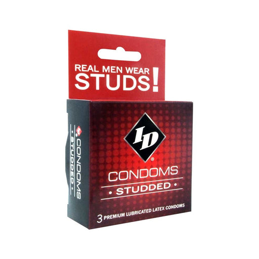 ID Studded Condom 3 Pack Latex Condoms | SexToy.com