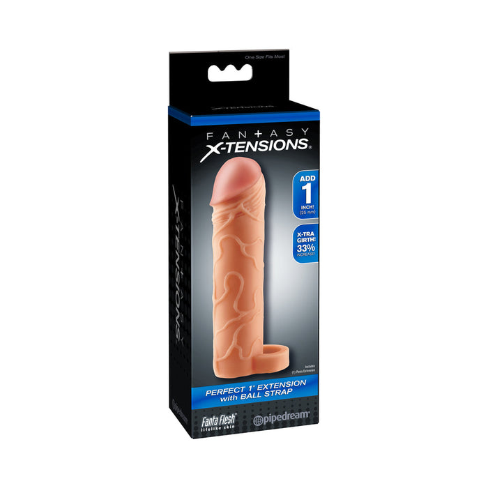 Perfect 1 inch Extension with Ball Strap Beige | SexToy.com
