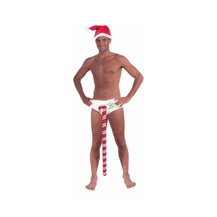 Candy Cane Stud Undies Wanna Lick My Stick | SexToy.com