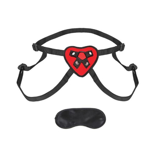 Lux Fetish Red Heart Strap On Harness O/S | SexToy.com
