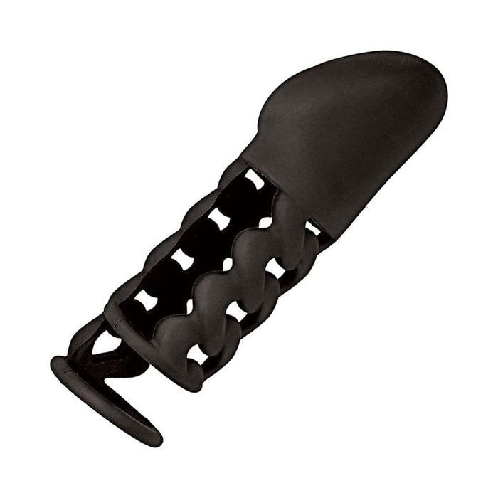 Mack Tuff Silicone Woven Penis Sheath 6in Black | SexToy.com