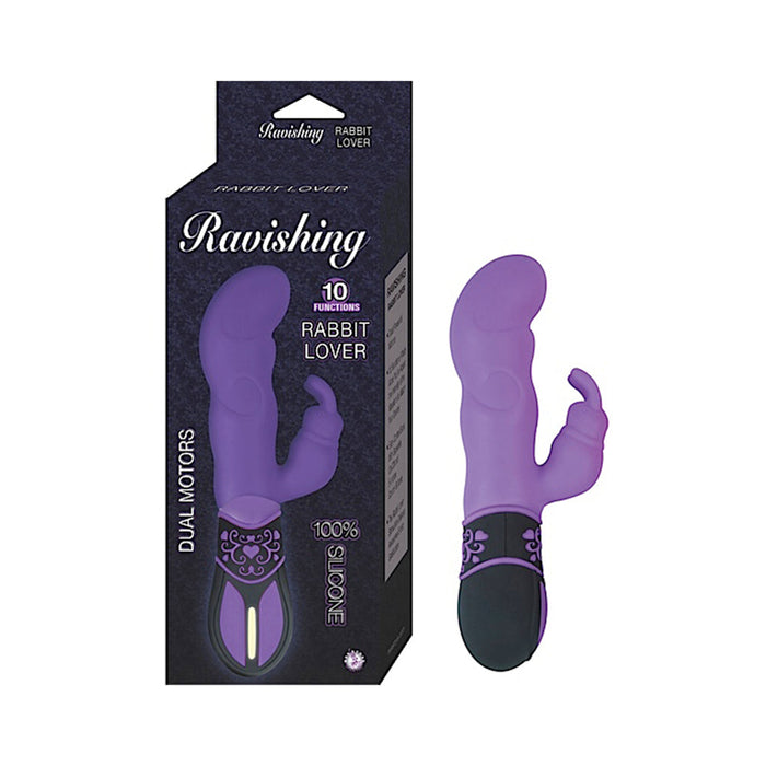 Ravishing Rabbit Lover Silicone 10 Function Waterproof-purple | SexToy.com