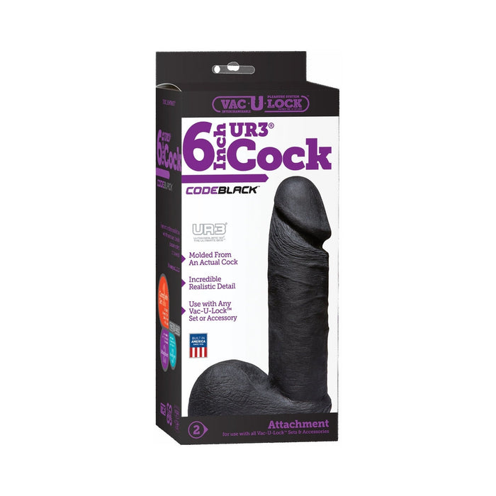 Vac-u-lock - Ur3 6in Realistic Cock Codeblack | SexToy.com