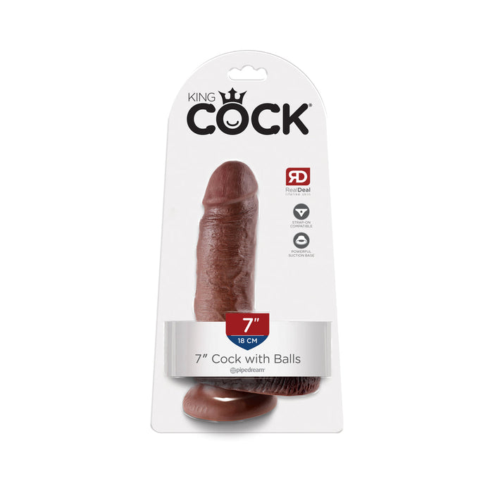 King Cock 7" Cock - Brown | SexToy.com